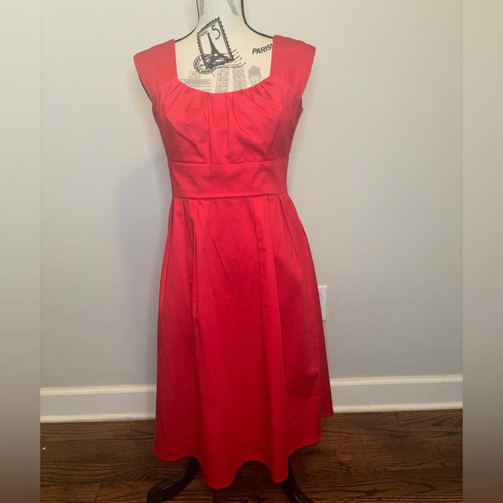 Julian Taylor Size 6 A-Line Red Dress.